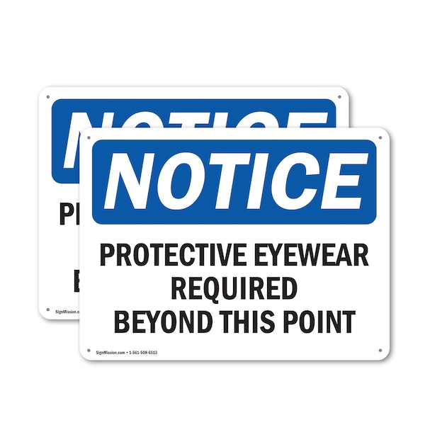 Signmission 12 in Height, 18 in Width, Plastic, Rectangle OS-2PACK-NS-P-1218-L-17905 - main